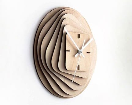 Laser Cut Multi Layered Wooden Wall Clock