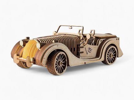 Laser Cut Vintage Roadster Car 3D Puzzle Toy