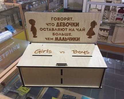 Laser Cut Donation Collection Box With Two Compartments