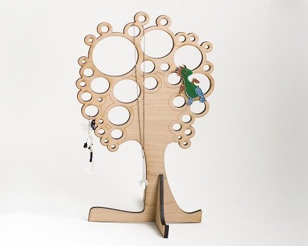 Laser Cut Jewelry Holder Tree Stand