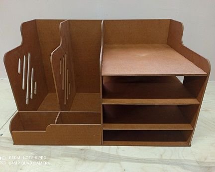 Laser Cut 4 Tier Office Desktop Organizer Paper File Rack