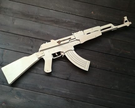 Laser Cut AK 47 Rifle 3D Puzzle for Adults