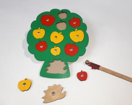 Laser Cut Apple Peg Puzzle Preschool