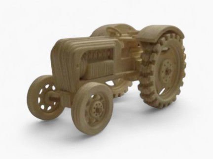 Laser Cut 3D Wooden Tractor Puzzle