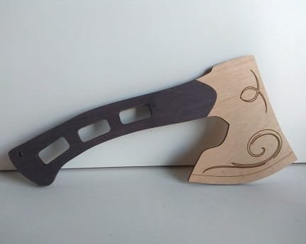 Laser Cut Axe 3D Wood Model