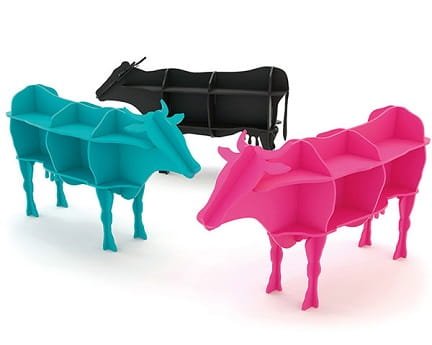 Laser Cut Cow Bookcase Storage Shelf