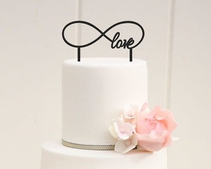 Laser Cut Infinity Love Cake Topper