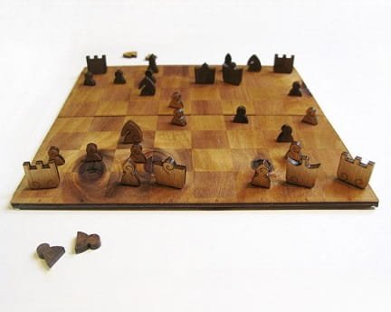 Laser Cut Chess Board and Pieces