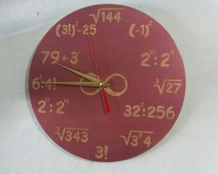 Laser Cut Math Equation Wall Clock