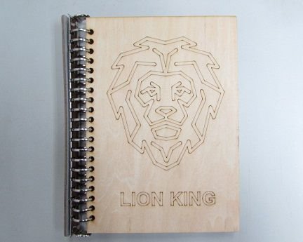 Laser Cut Wooden Spiral Notebook Cover