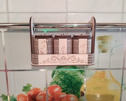 Laser Cut Hanging Spice Rack With Boxes 5 Sizes