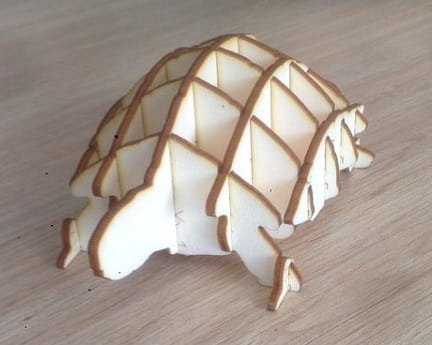 Laser Cut Turtle 3D Puzzle Wood Model