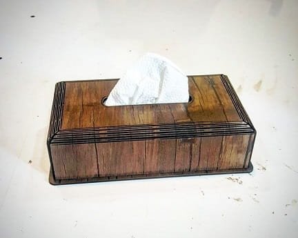 Laser Cut Wooden Tissue Box Holder