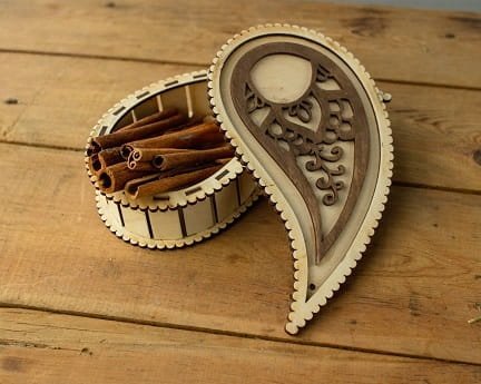 Laser Cut Yin Yang Jewelry Box Gift Box