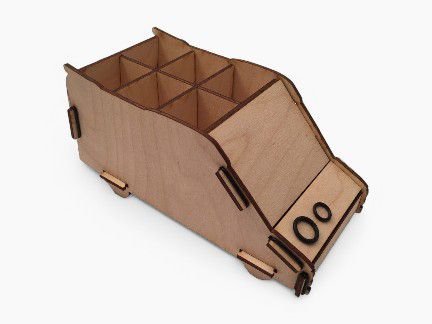 Laser Cut Van Pen Pencil Holder