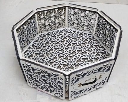 Laser Cut Decorative Octagon Candy Box