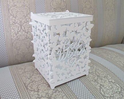 Laser Cut Butterfly Wedding Card Box