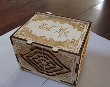 Laser Cut Cookie Gift Box With Lid