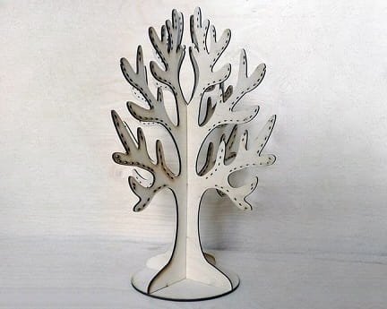 Laser Cut Tabletop Tree Decor Jewelry Display Stand