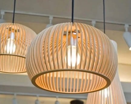 Laser Cut Wood Chandelier Hanging Lamp Shade