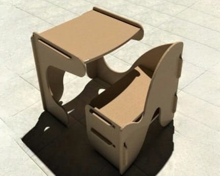 Laser Cut Kids Study Table and Chair