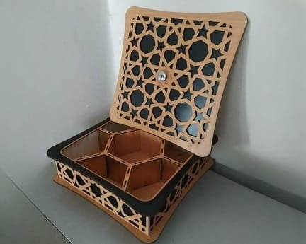 Laser Cut Dried Fruit Gift Box 7 Portion