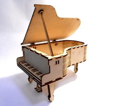 Laser Cut Miniature Piano Toy