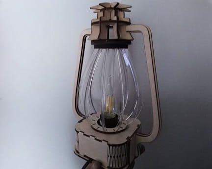 Laser Cut Wooden Lantern Lamp