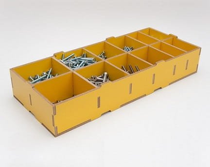 Laser Cut Compartment Storage Box