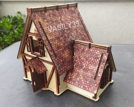 Laser Cut Farm House 3D Wood Model