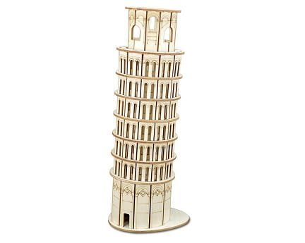 Laser Cut Leaning Tower Of Pisa 3D Puzzle Wood Model