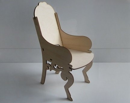 Laser Cut Mini Furniture Chair