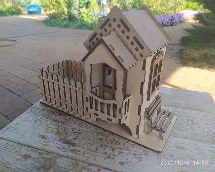 Laser Cut Tea Bag Holder Tea House With Candy Box