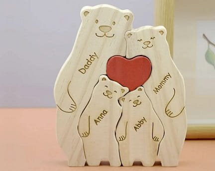 Laser Cut Bear Family Puzzle