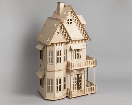 Laser Cut Miniature Gothic House