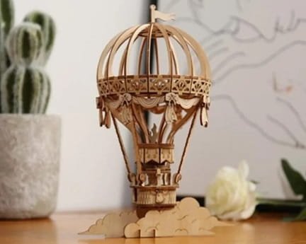 Laser Cut Hot Air Balloon 3D Puzzle