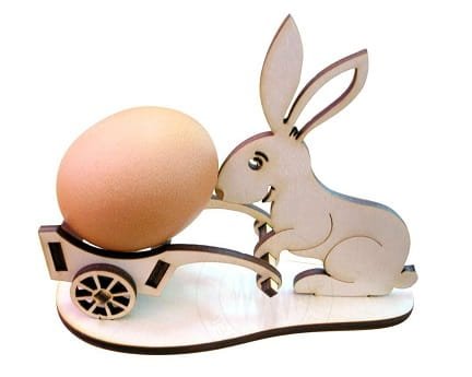 Laser Cut Easter Bunny and Cart Egg Holder