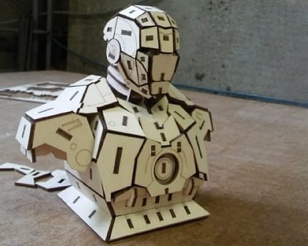 Laser Cut Iron Man 3D Puzzle Wood Model