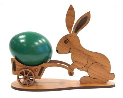 Laser Cut Easter Bunny With Cart