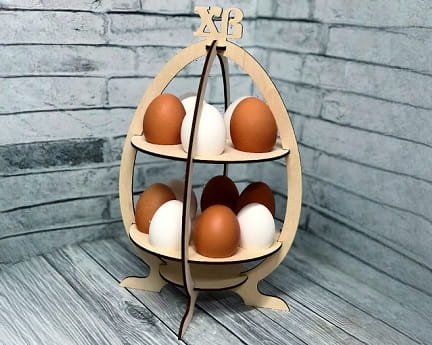 Laser Cut 2 Tier Easter Egg Display Stand