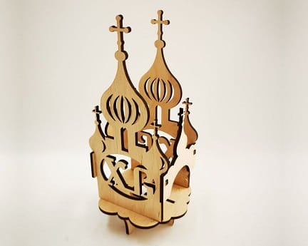 Laser Cut Cathedral Easter Egg Stand