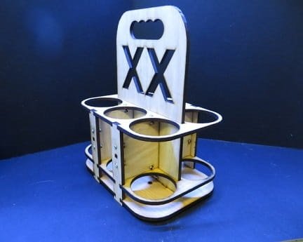 Laser Cut 6 Pack Bottle Carrier Beer Caddy