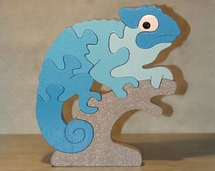 Laser Cut Chameleon Puzzle Toy