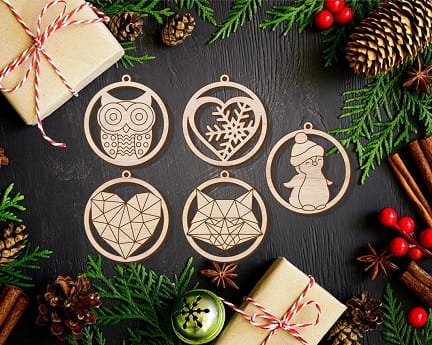 Laser Cut Christmas Ornaments Toys