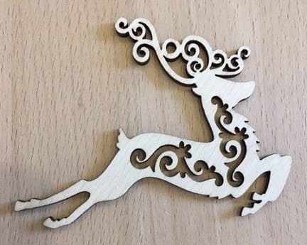 Laser Cut Christmas Reindeer Decoration Toy