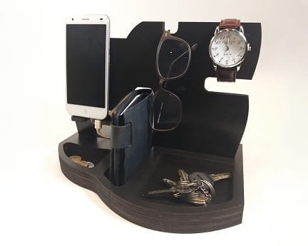 Laser Cut Docking Station Desk Organizer