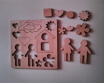 Laser Cut Educational Toys Puzzle Board